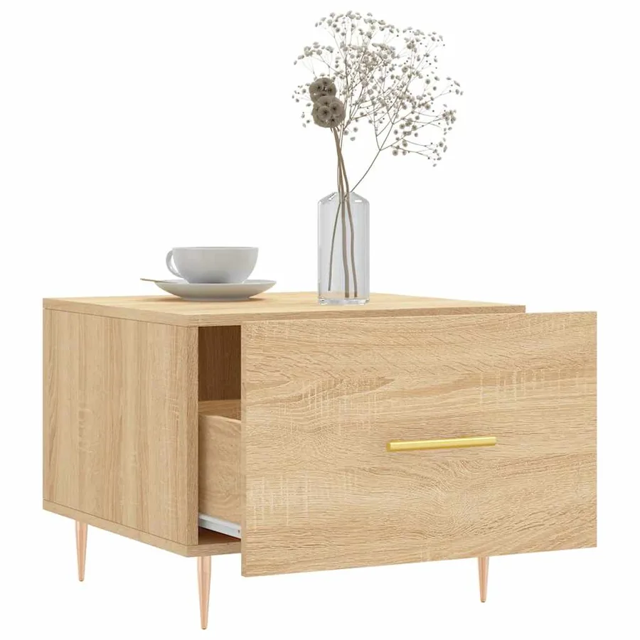 Tables basses 2 pcs chêne sonoma 50x50x40 cm bois d'ingénierie - 4