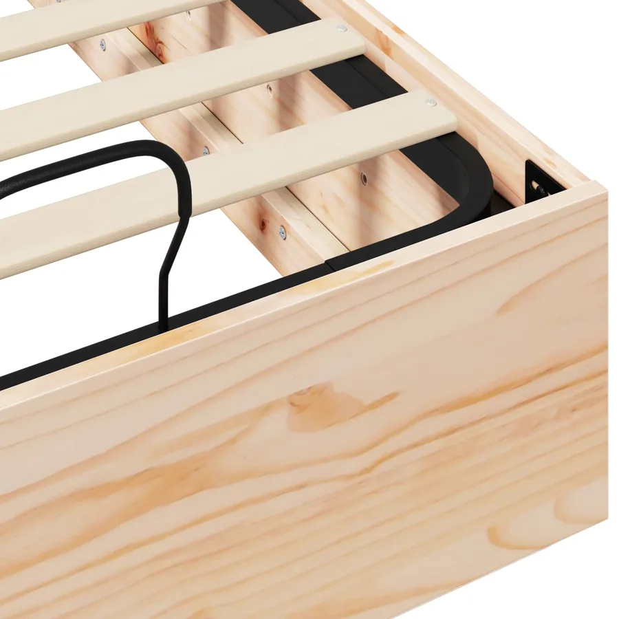 Cadre de lit ottoman avec rangement Naturel 75 x 190 cm - 10