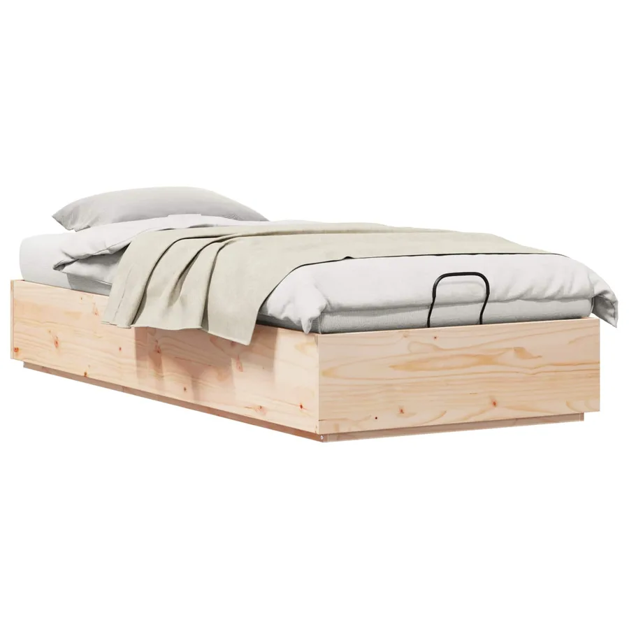Cadre de lit ottoman avec rangement Naturel 75 x 190 cm - 3