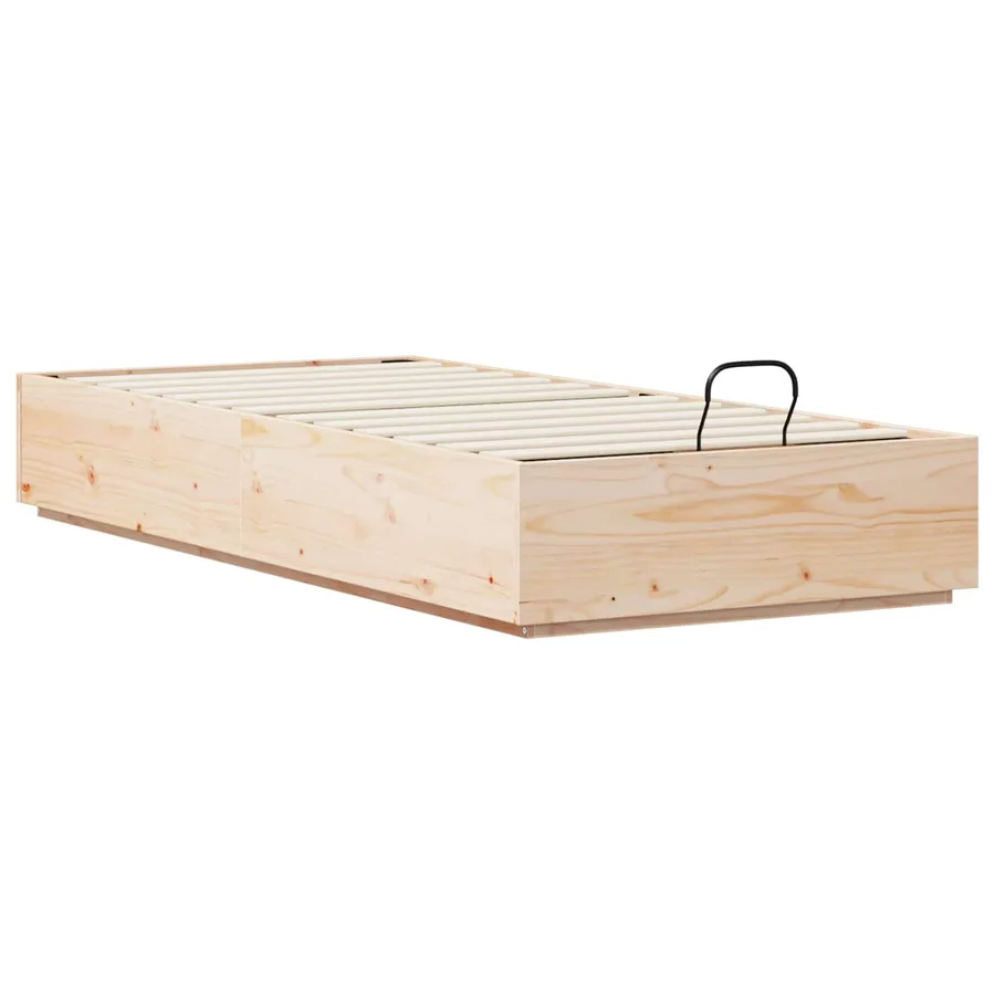 Cadre de lit ottoman avec rangement Naturel 75 x 190 cm - 6