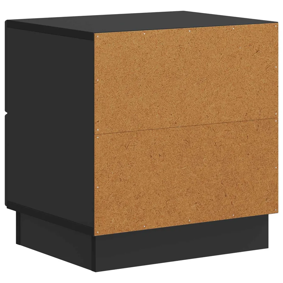 Cabinet de chevet Noir 43 x 34,5 x 44,5 cm Bois d'ingénierie - 7