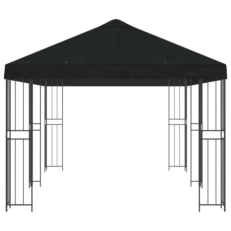 Gazebo avec murs latéraux 6 x 3 m Noir Polyester et Acier 190 - 4