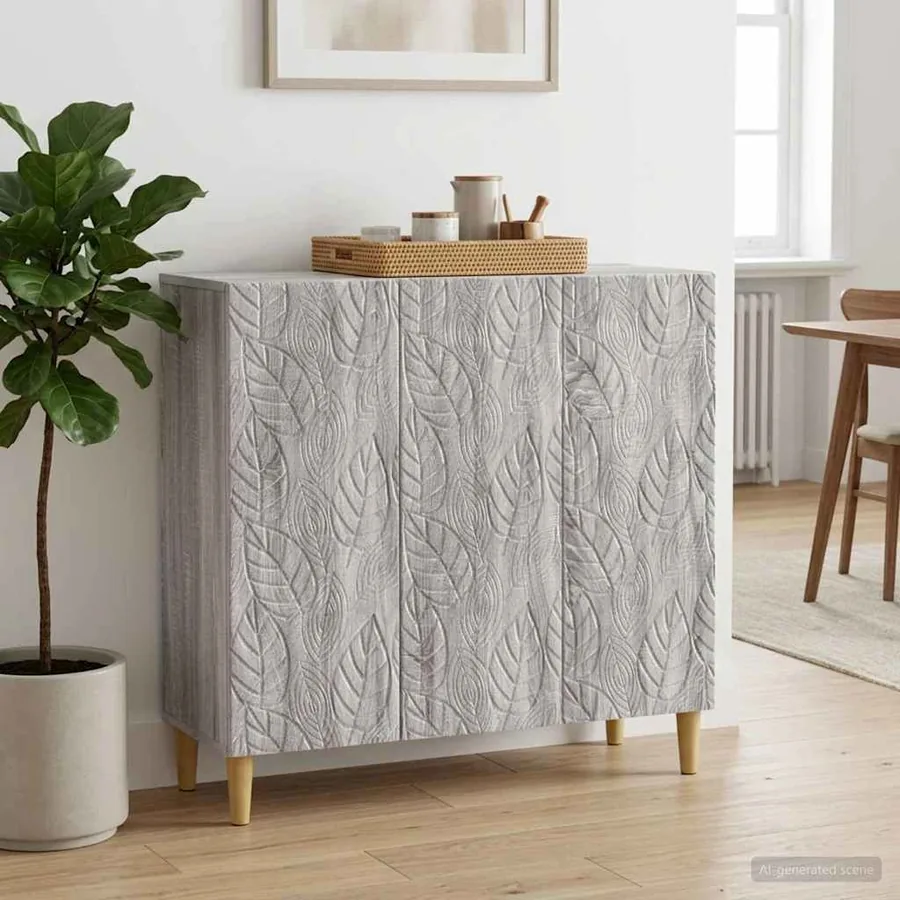 Buffet Sonoma gris 89 x 34,5 x 80 cm Bois d'ingénierie