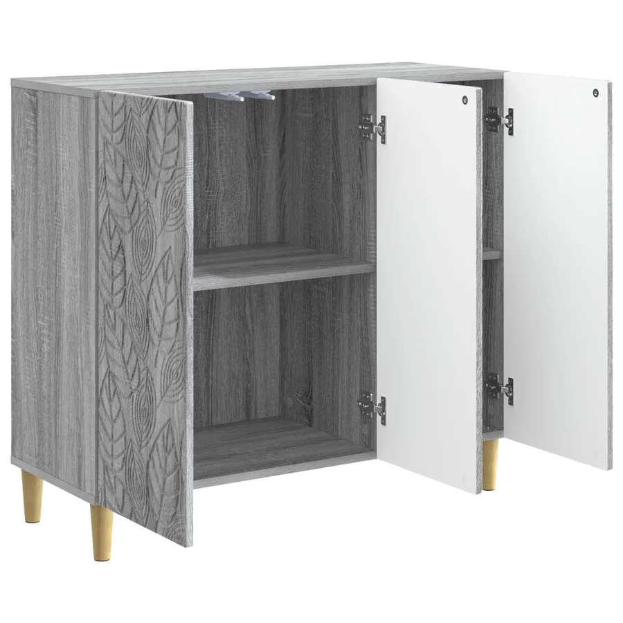 Buffet Sonoma gris 89 x 34,5 x 80 cm Bois d'ingénierie - 4