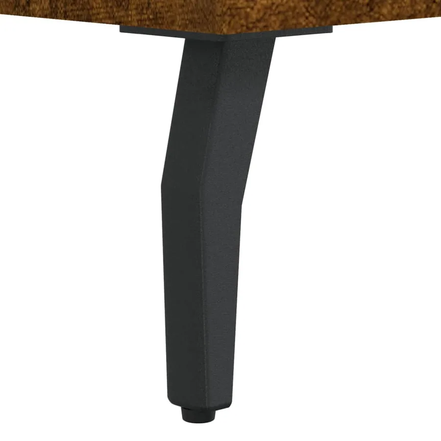 Buffet chêne fumé 90x34x80 cm bois d'ingénierie - 11