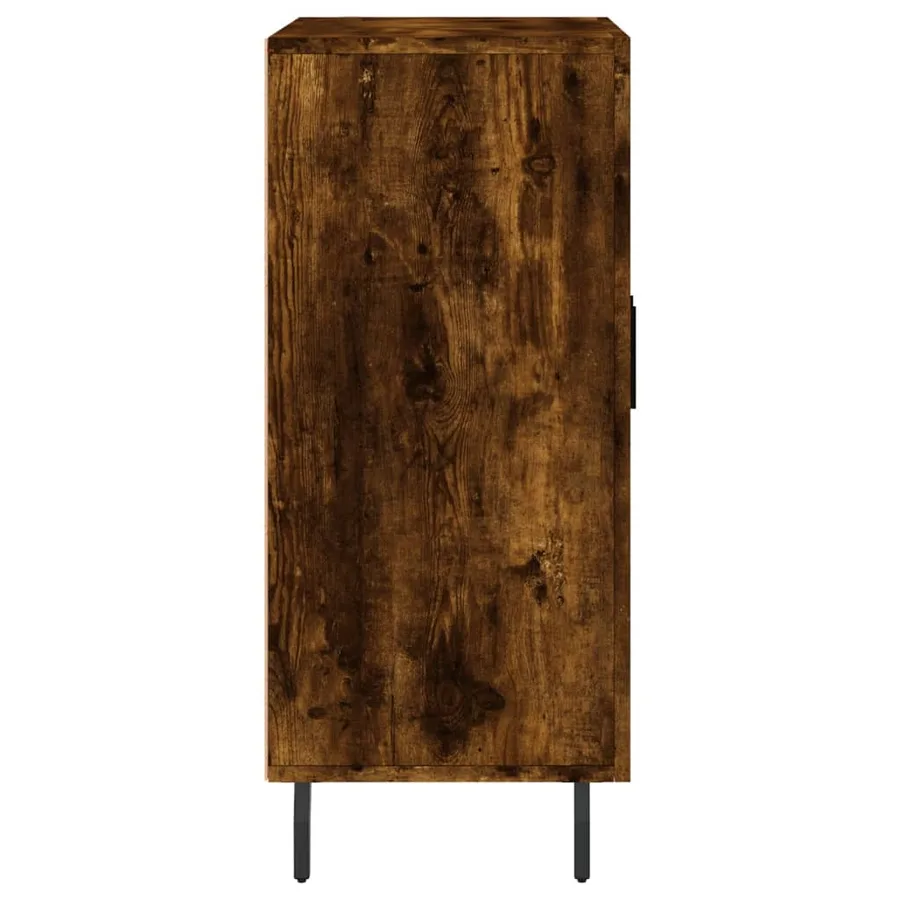 Buffet chêne fumé 90x34x80 cm bois d'ingénierie - 7