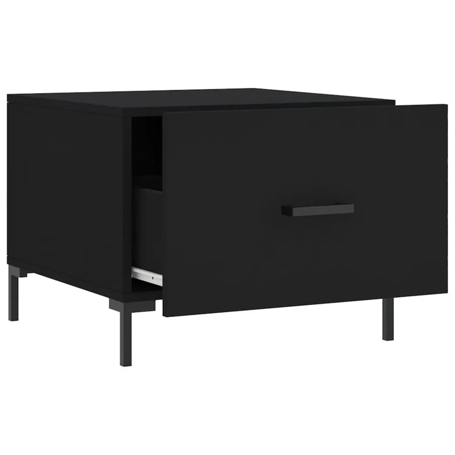 Tables basses 2 pcs noir 50x50x40 cm bois d'ingénierie - 7