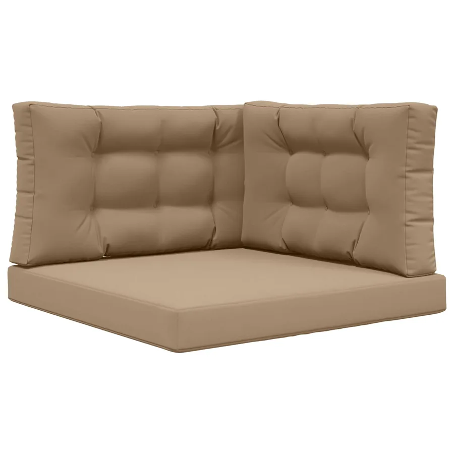 Coussin de canapé d'extérieur 3 pcs Taupe Polyester - 2