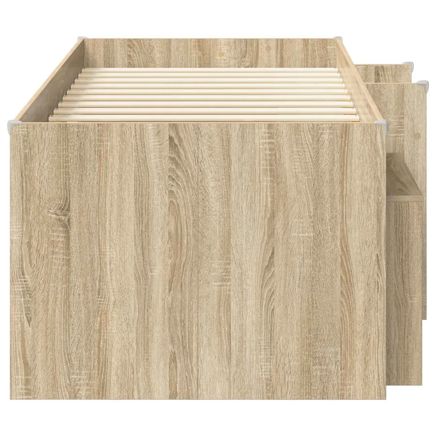 Cadre de lit en loft avec armoire 3 pc Chêne Sonoma - 4