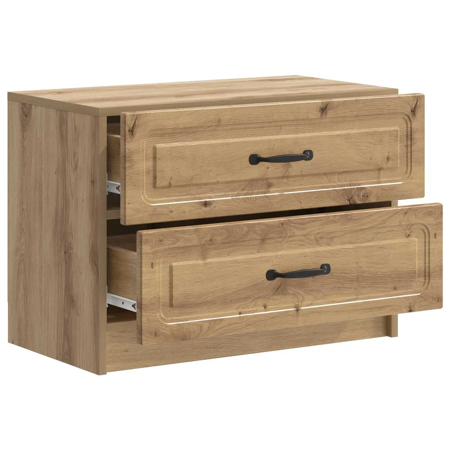 Cabinet de chevet Chêne artisanal 62 x 34,5 x 44,5 cm - 4