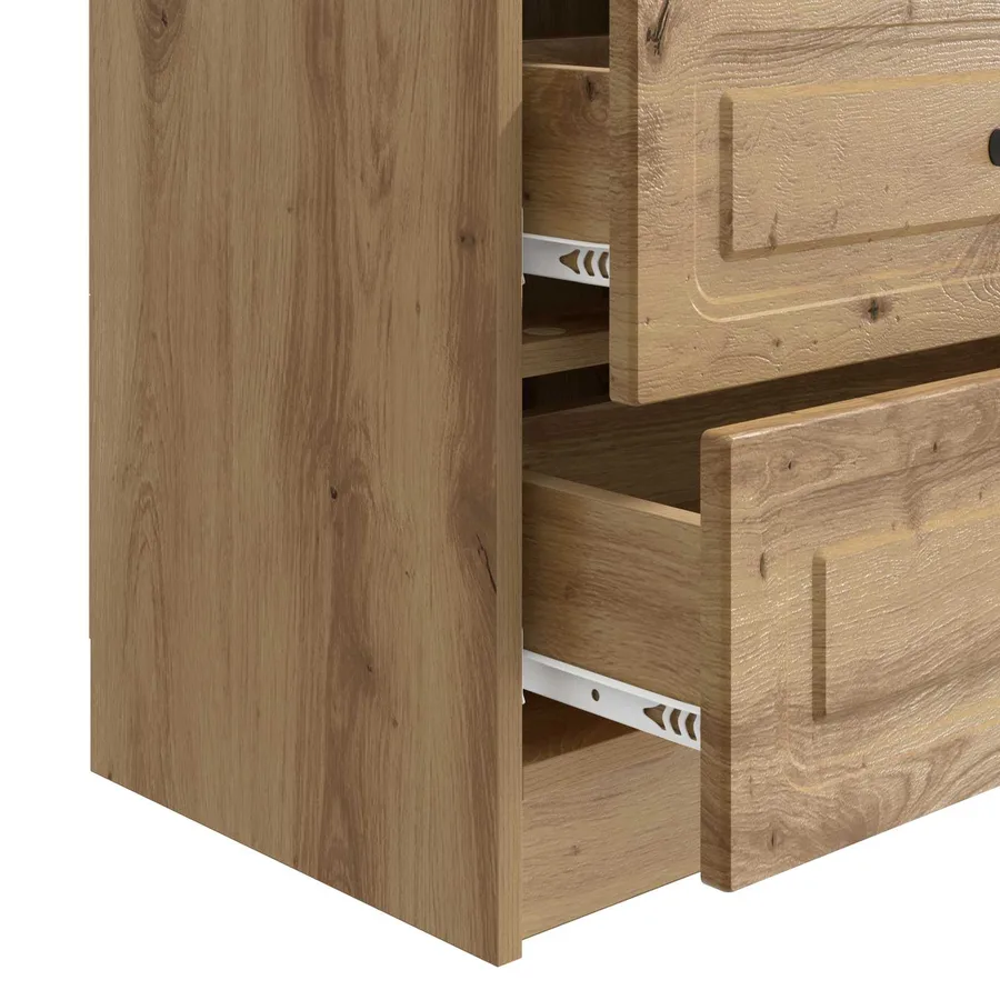 Cabinet de chevet Chêne artisanal 62 x 34,5 x 44,5 cm - 9