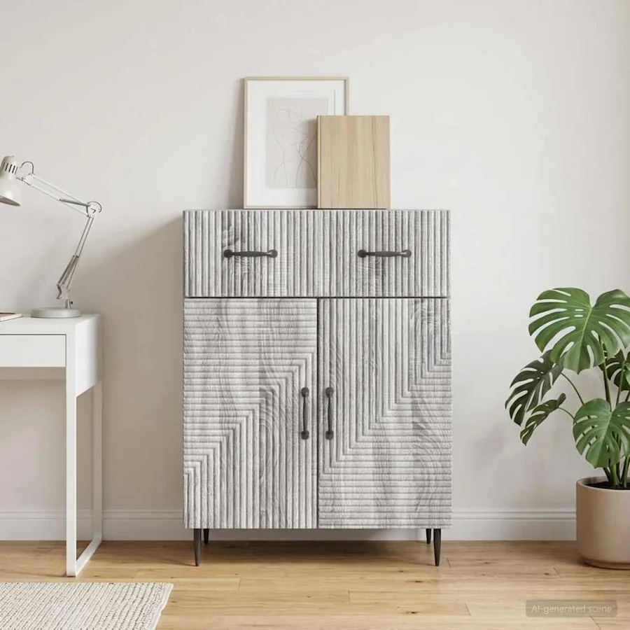 Buffet Sonoma gris 66 x 34,5 x 89,5 cm Bois d'ingénierie