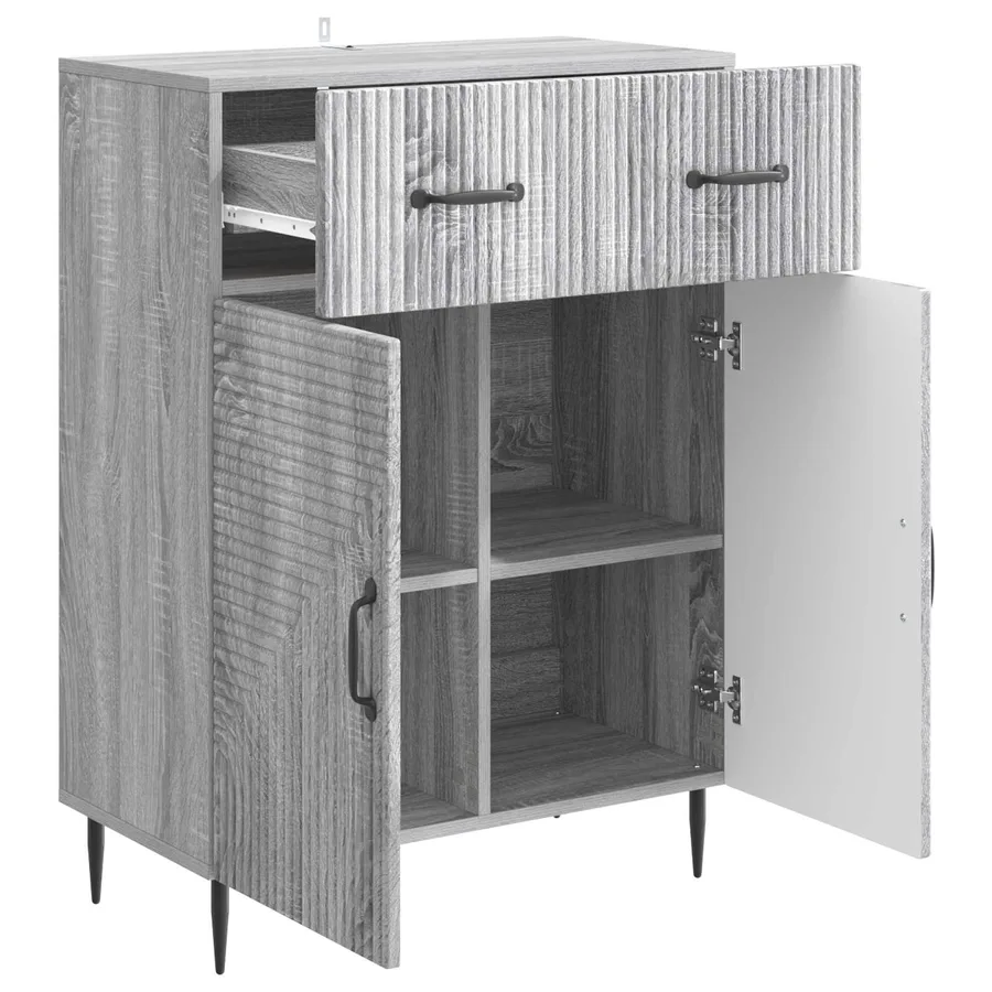 Buffet Sonoma gris 66 x 34,5 x 89,5 cm Bois d'ingénierie - 5