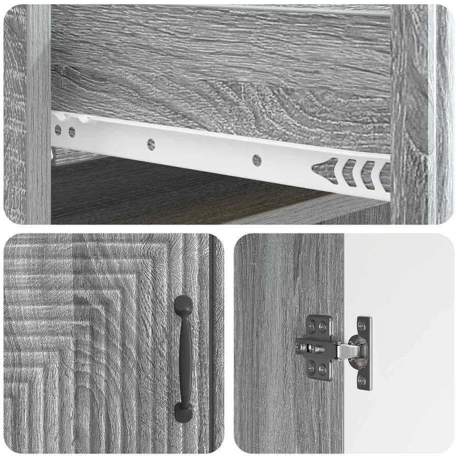 Buffet Sonoma gris 66 x 34,5 x 89,5 cm Bois d'ingénierie - 9