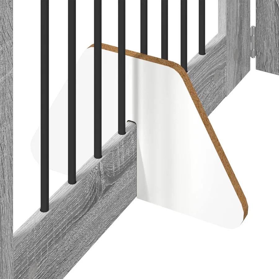 Porte de chien pliable avec supports 4 pcs Sonoma gris 321 cm - 5