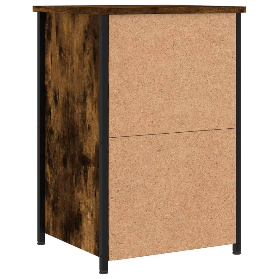 Tables de chevet 2 pcs chêne fumé 40x36x60 cm bois d’ingénierie - 9