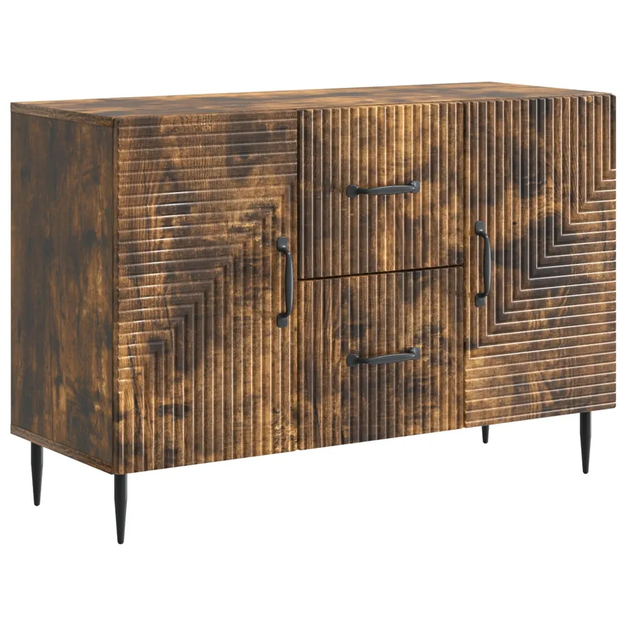 Buffet Chêne fumé 89 x 34,5 x 60 cm Bois d'ingénierie - 2