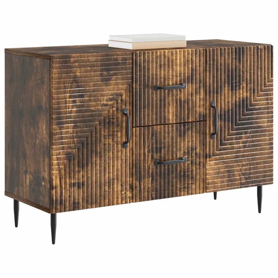 Buffet Chêne fumé 89 x 34,5 x 60 cm Bois d'ingénierie - 3