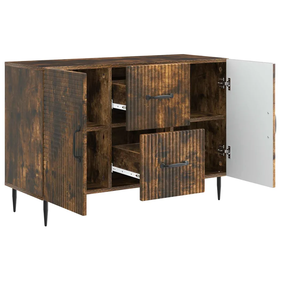 Buffet Chêne fumé 89 x 34,5 x 60 cm Bois d'ingénierie - 5