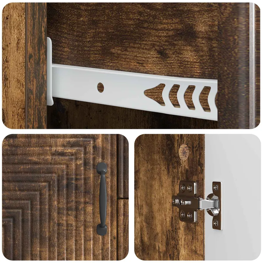 Buffet Chêne fumé 89 x 34,5 x 60 cm Bois d'ingénierie - 9