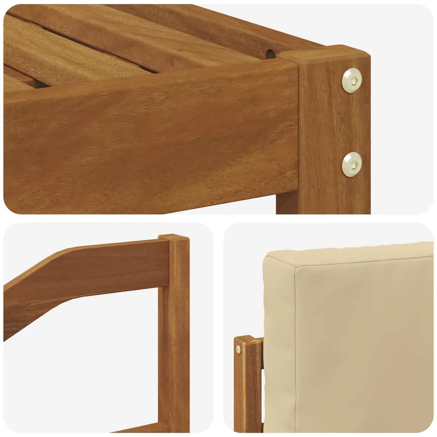 Ensemble de canapés d'extérieur 8 pcs Naturel et Beige - 6