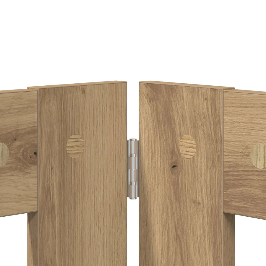 Porte de chien pliable avec supports 4 pcs Chêne artisanal - 4