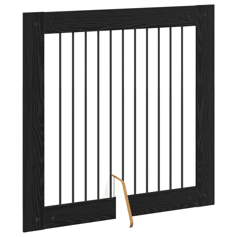 Porte de chien pliable avec supports 4 pcs Chêne noir 401 cm - 3