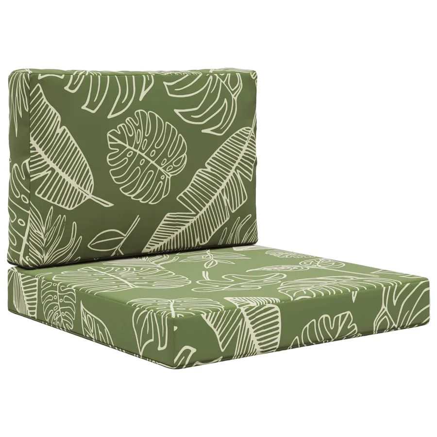 Coussin de canapé d'extérieur 2 pcs Modèle feuille Polyester - 2