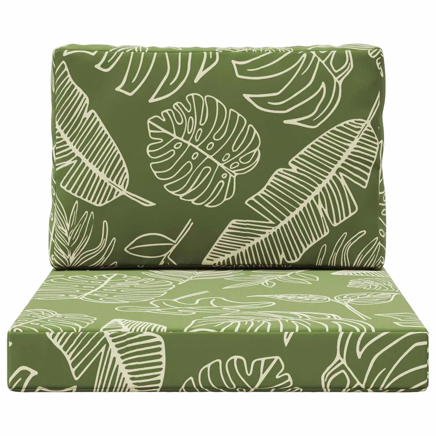 Coussin de canapé d'extérieur 2 pcs Modèle feuille Polyester - 6
