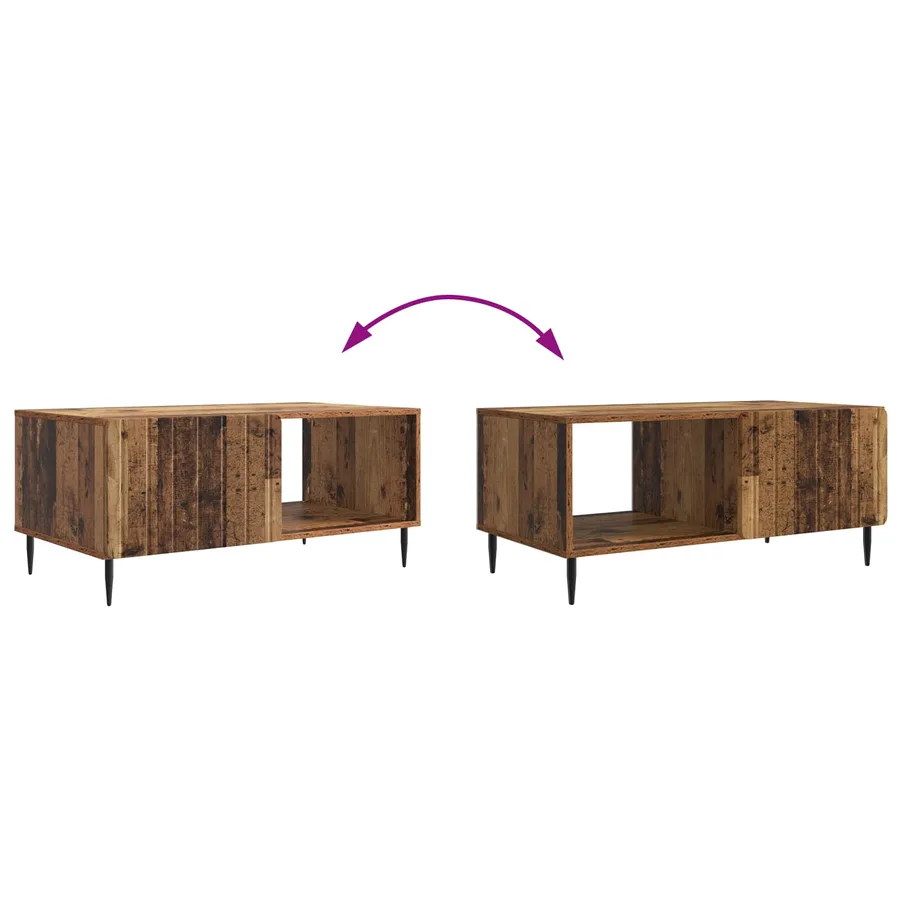 Table basse Bois ancien 90 x 50 x 40 cm Bois d'ingénierie - 10