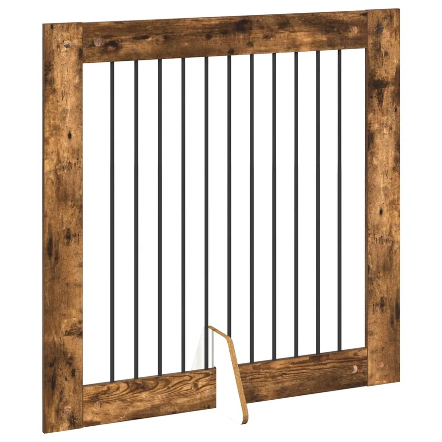 Porte de chien pliable avec supports 4 pcs Chêne fumé 401 cm - 3