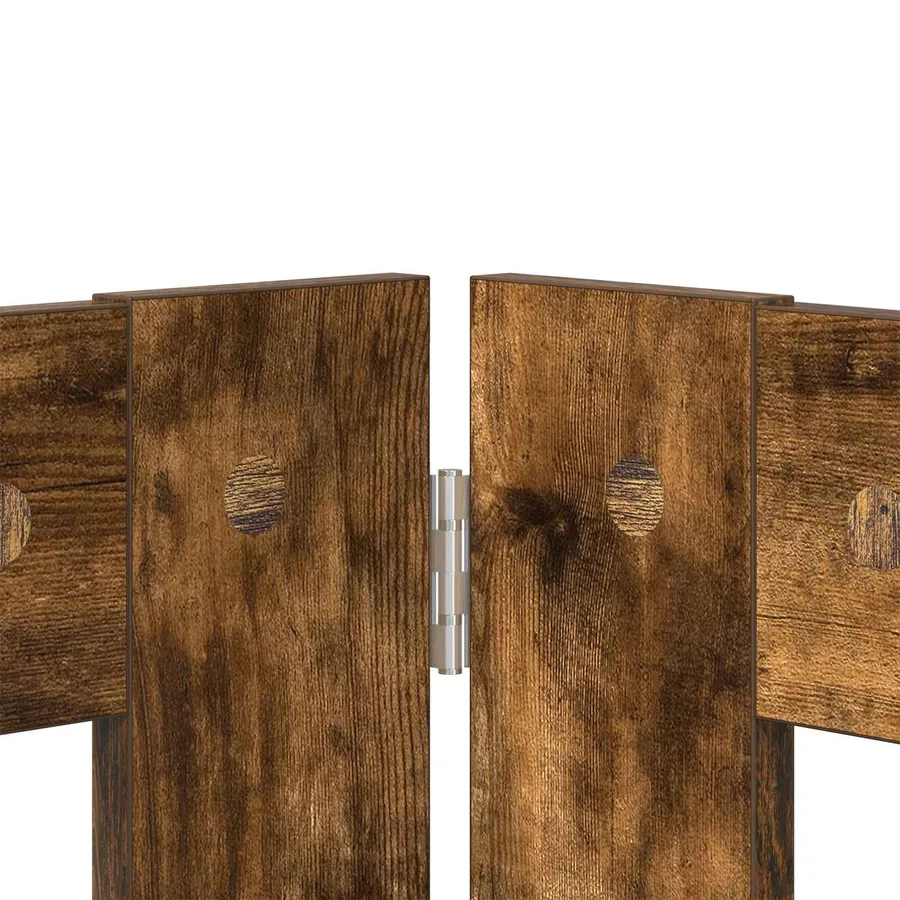 Porte de chien pliable avec supports 4 pcs Chêne fumé 401 cm - 4