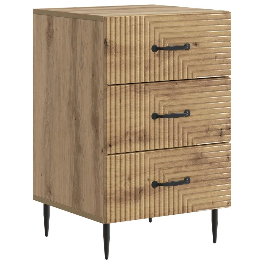 Cabinet de chevet Chêne artisanal 43 x 41 x 66,5 cm - 2