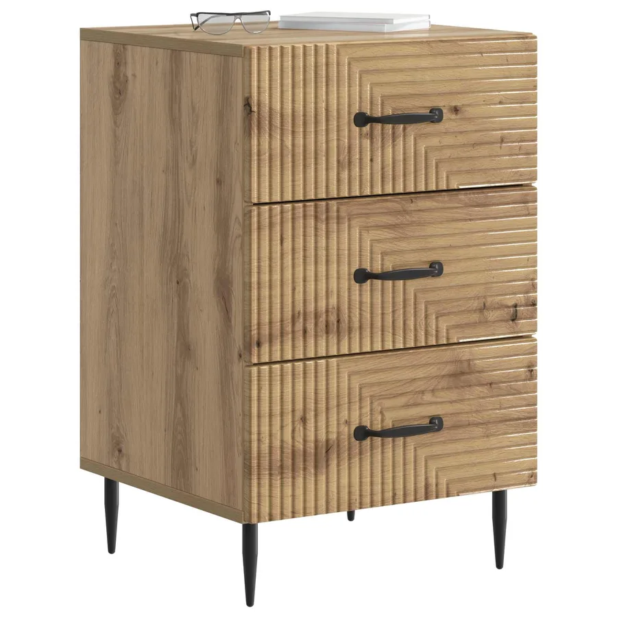 Cabinet de chevet Chêne artisanal 43 x 41 x 66,5 cm - 3