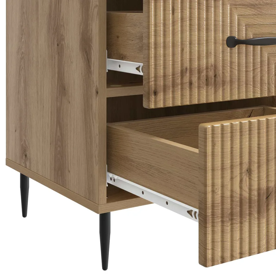 Cabinet de chevet Chêne artisanal 43 x 41 x 66,5 cm - 9