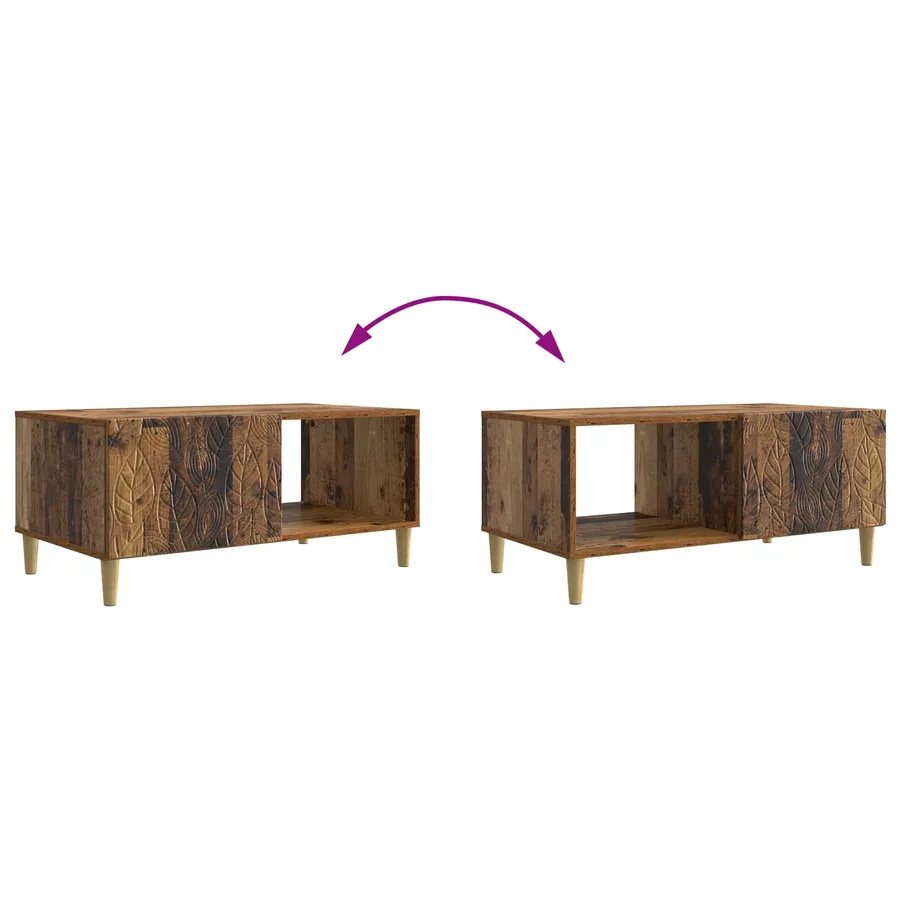 Table basse Bois ancien 90 x 50 x 40 cm Bois d'ingénierie - 9