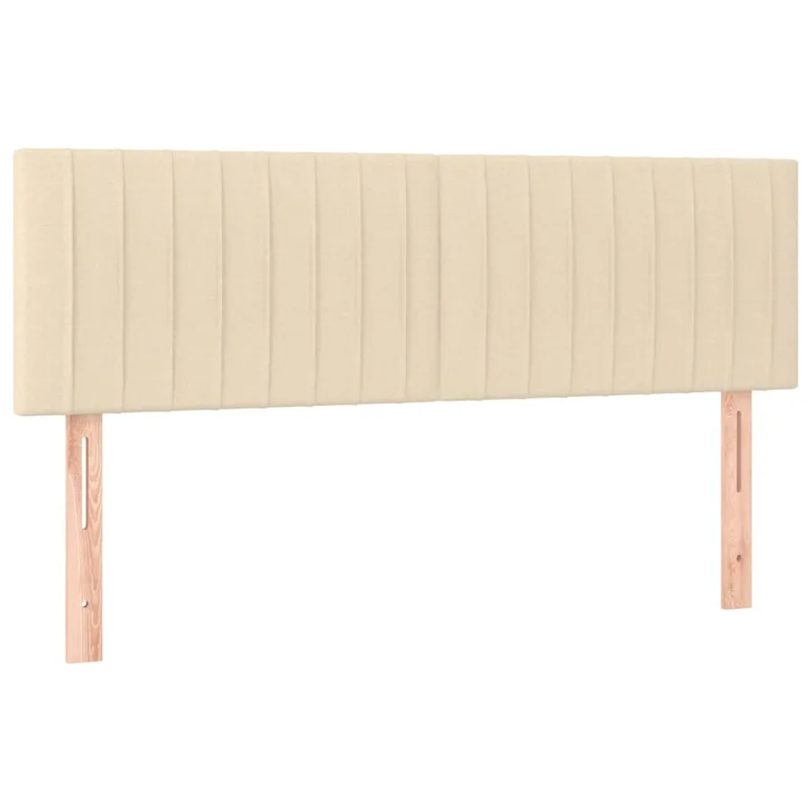 Sommier à lattes de lit avec matelas Crème 140x190 cm Tissu - 6
