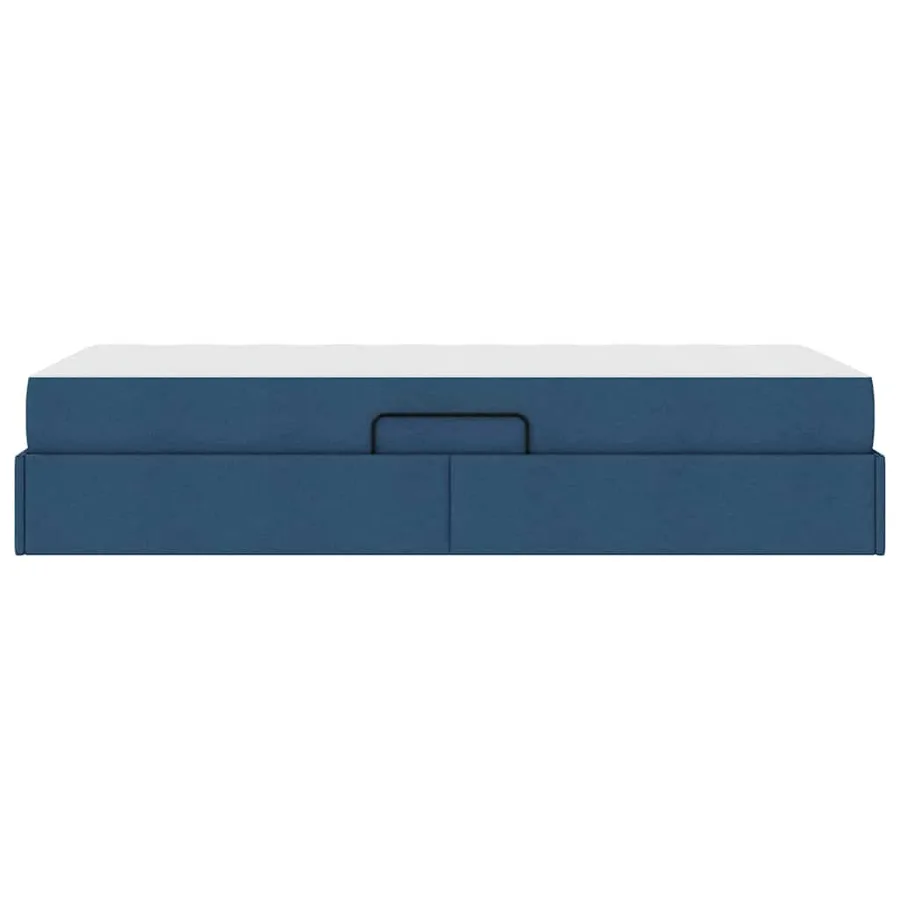 Lit avec rangement et matelas Bleu 90 x 200 cm Polyester - 9