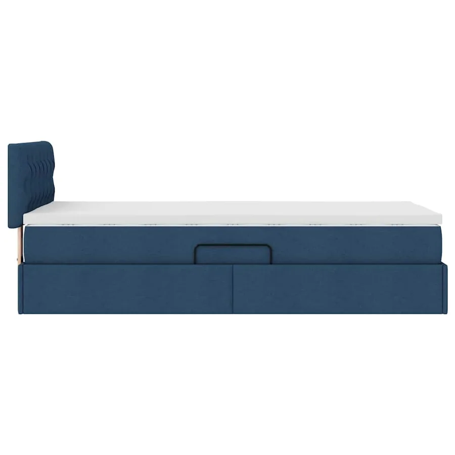 Lit avec rangement et matelas avec matelas Bleu 90 x 200 cm - 10