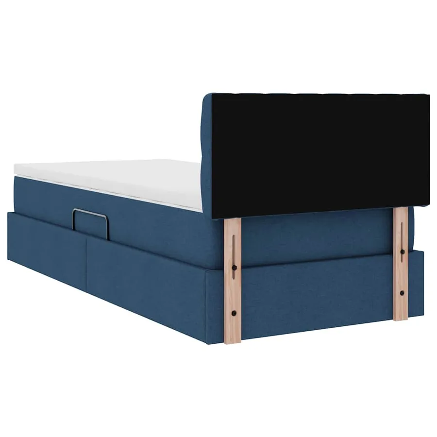Lit avec rangement et matelas avec matelas Bleu 90 x 200 cm - 11
