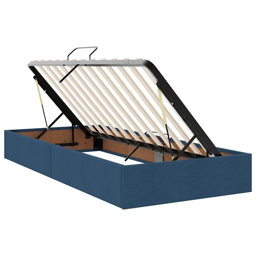 Lit avec rangement et matelas avec matelas Bleu 90 x 200 cm - 6