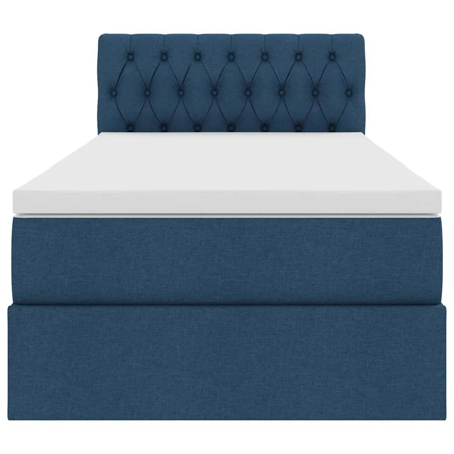 Lit avec rangement et matelas avec matelas Bleu 90 x 200 cm - 7
