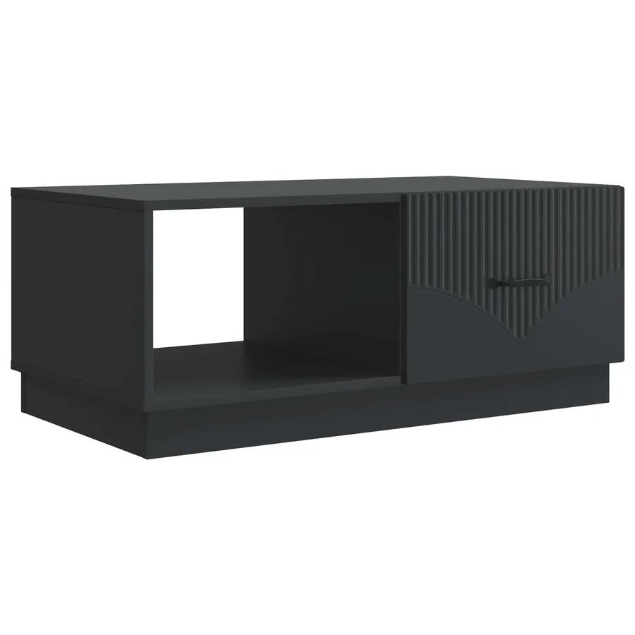 Table basse Noir 90 x 50 x 37 cm Bois d'ingénierie - 2
