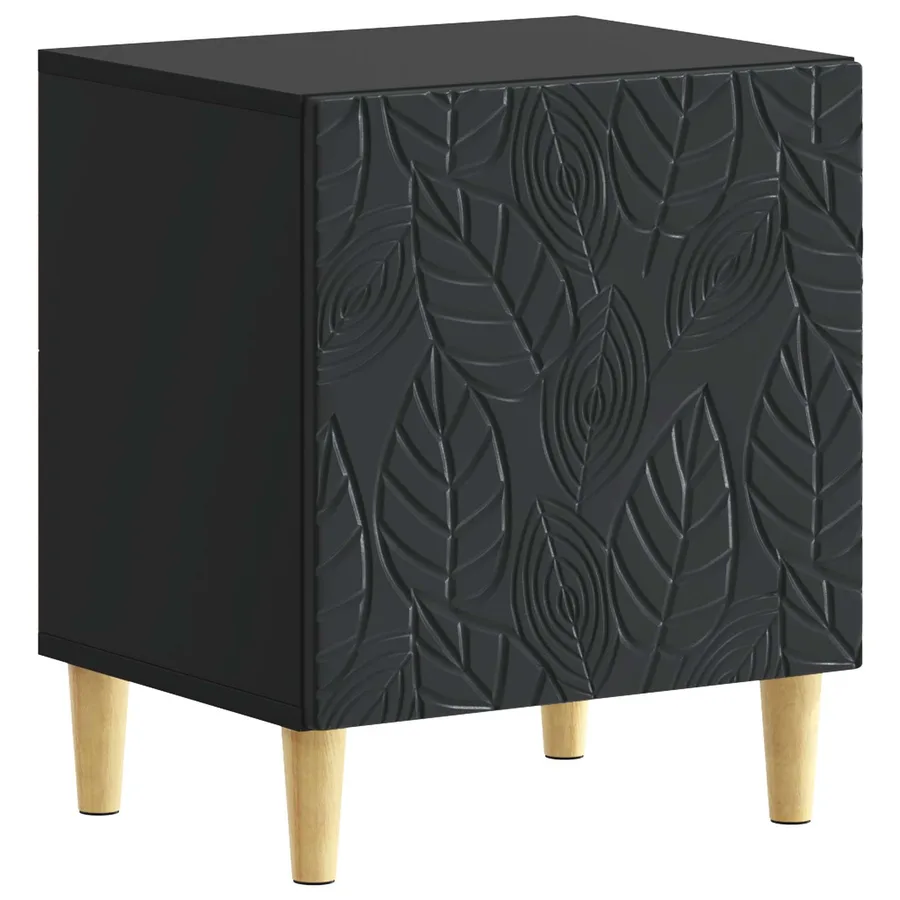 Table de chevet 2 pcs Noir 43 x 34,5 x 50 cm Bois d'ingénierie - 4