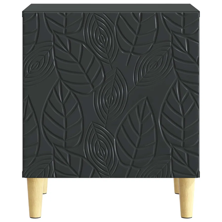 Table de chevet 2 pcs Noir 43 x 34,5 x 50 cm Bois d'ingénierie - 6