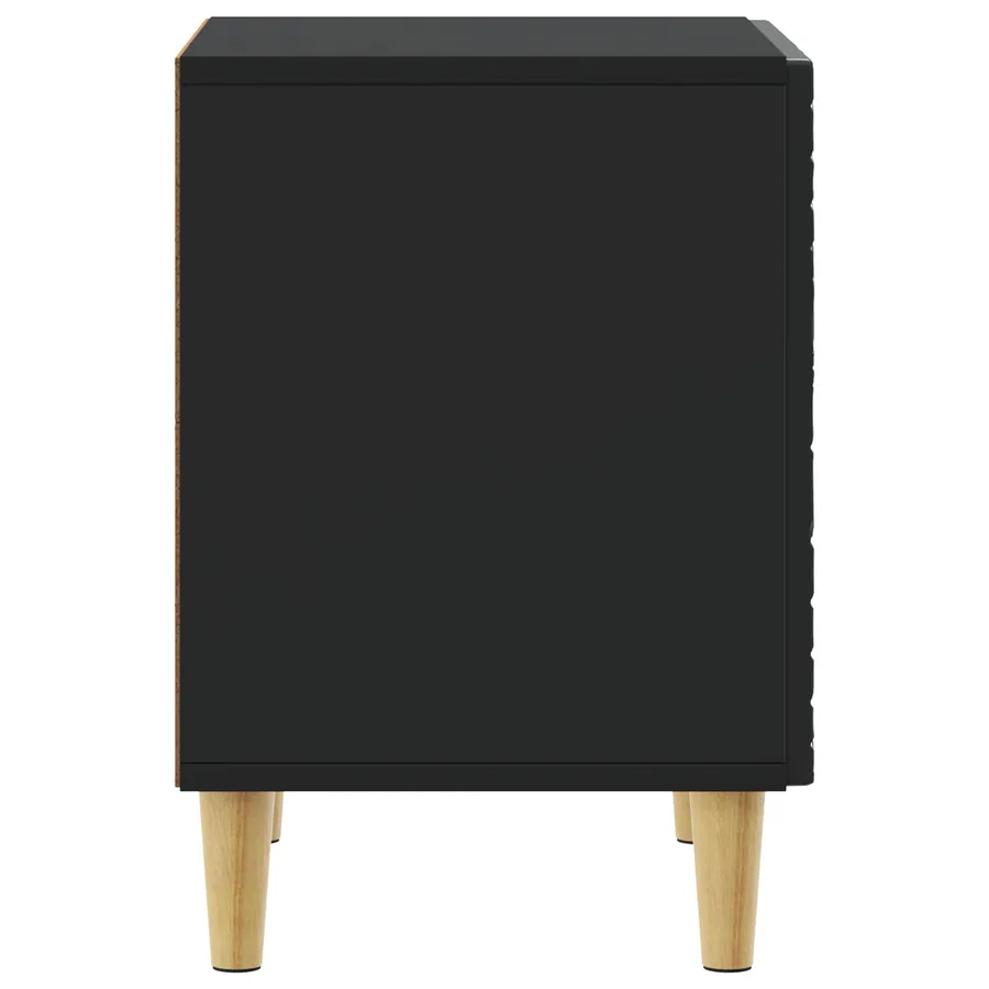 Table de chevet 2 pcs Noir 43 x 34,5 x 50 cm Bois d'ingénierie - 7