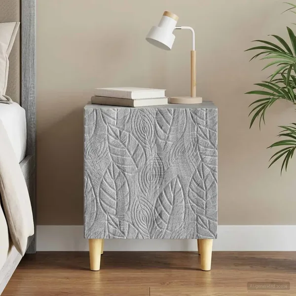 Table de chevet Sonoma gris 43 x 34,5 x 50 cm Bois d'ingénierie