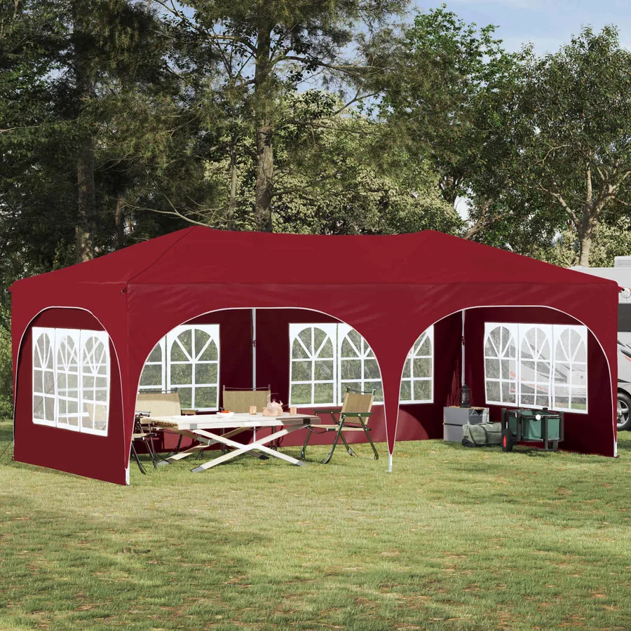 Tente de fête pop-up 575 x 288 x 245 cm Bordeaux Tissu Oxford