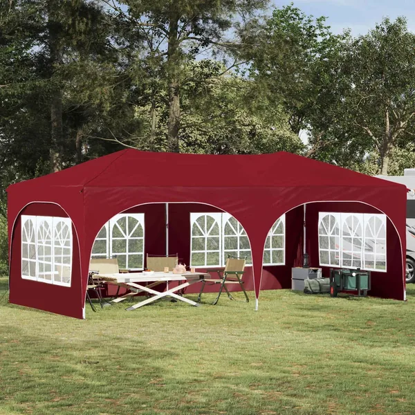 Tente de fête pop-up 575 x 288 x 245 cm Bordeaux Tissu Oxford