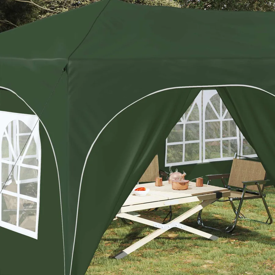 Tente de fête pop-up 575 x 288 x 245 cm Vert Tissu Oxford - 3